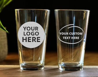 Bulk Buy, Personalize Your Own Pint Glass, Custom Engraved Beer Glass, Multibuy price for multiple glasses with the SAME TEXT or IMAGE