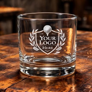 Custom Lasered Whiskey Glass: Personalized Rocks Glass, Corporate Logo