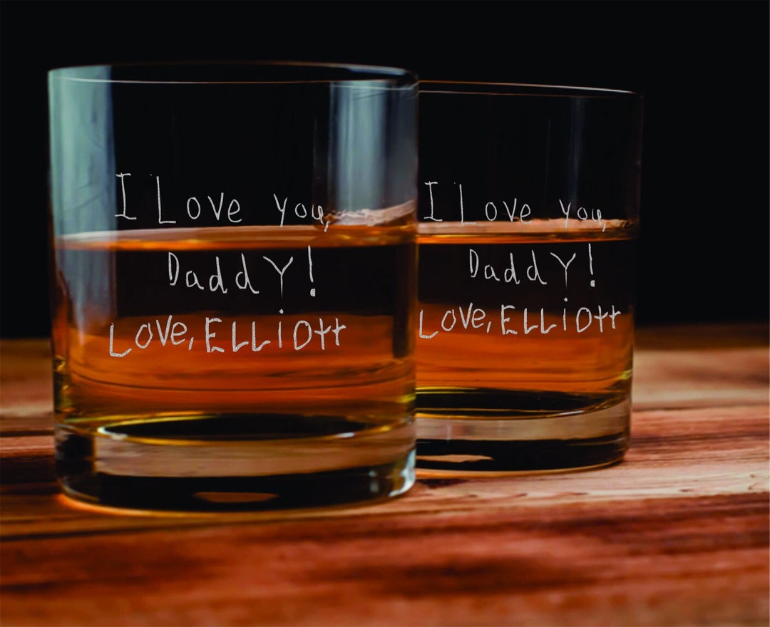 Personalized Rocks Glass Handwriting on Glass Engrave Your Handwritten ...