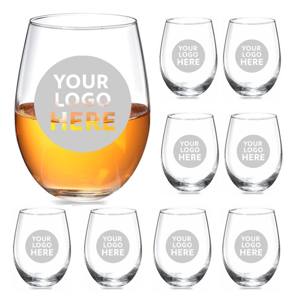 Bulk Buy Wine Glasses - Personalize Your Own Stemless Wine Glass, Multi Glass Discount, Custom Engraved Wine Glass