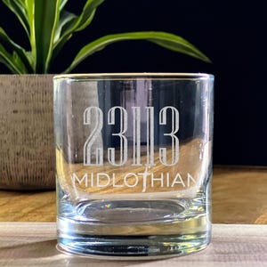 Personalized ZIP Code Whiskey Glass – Realtor Gift, Housewarming Gift