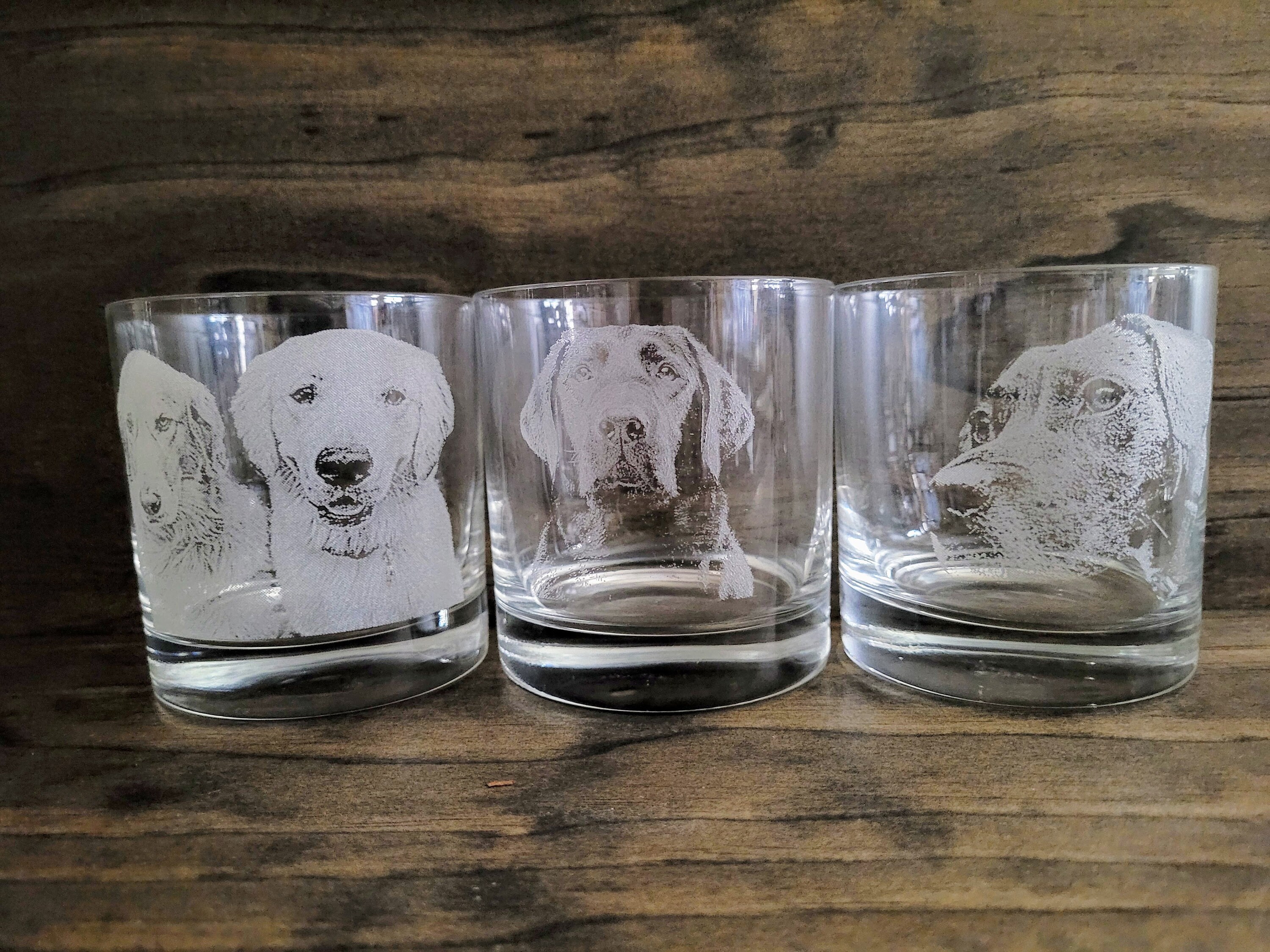 Photo on a Whiskey Glass Whiskey Glass Dog Laser Engraved Etsy