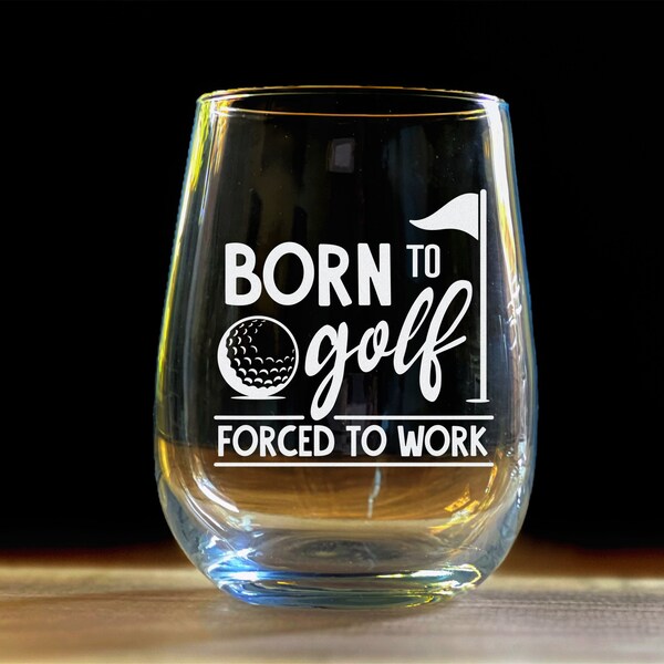 Golf Wine Glass Etsy