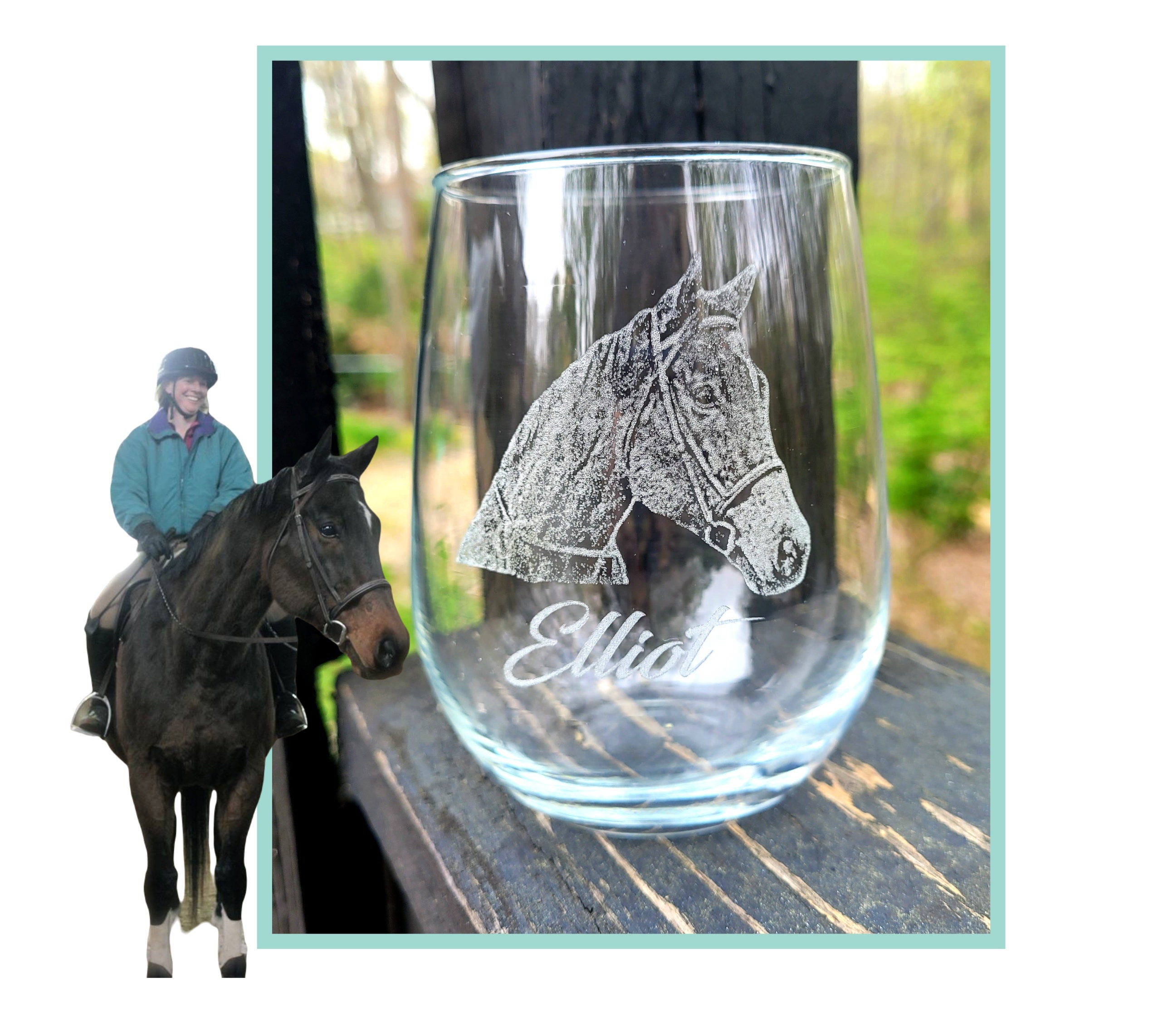 Gift for Horse Owner Equestrian Gift Engraved Photo Etsy