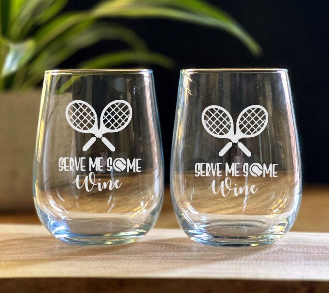 Serve Me Some Wine Tennis Themed Glasses Tennis Whiskey Glass Tennis