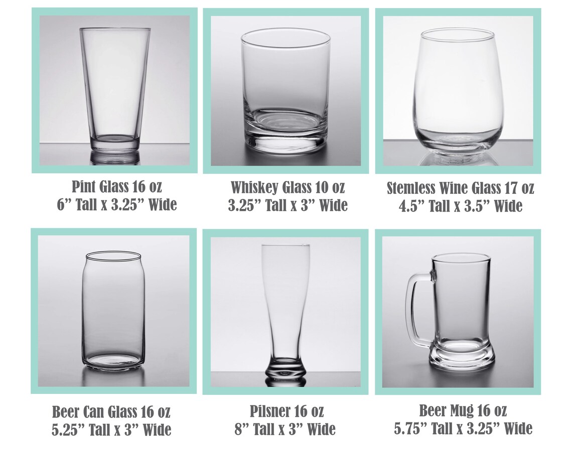 Custom Engraved Pint Glass Etched Glass Personalized Glass Etsy