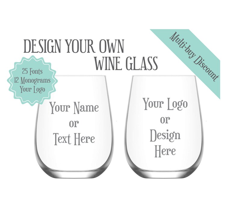 Bulk Buy Wine Glasses Personalize Your Own Stemless Wine Etsy