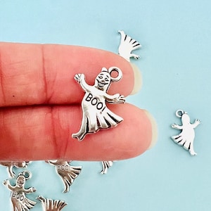 BOO Ghost Charm-Halloween Charms-Ghost Pendant