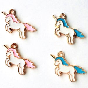 5,10 Enamel Unicorn Charm, Unicorn Pendant Bulk