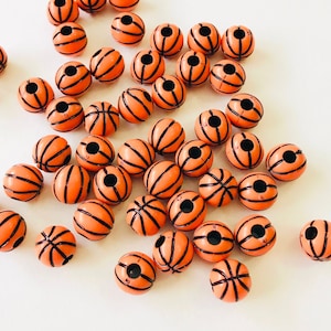 Basketball Beads-Sports Themed Acrylic Spacer Beads  Wholesale,Bulk