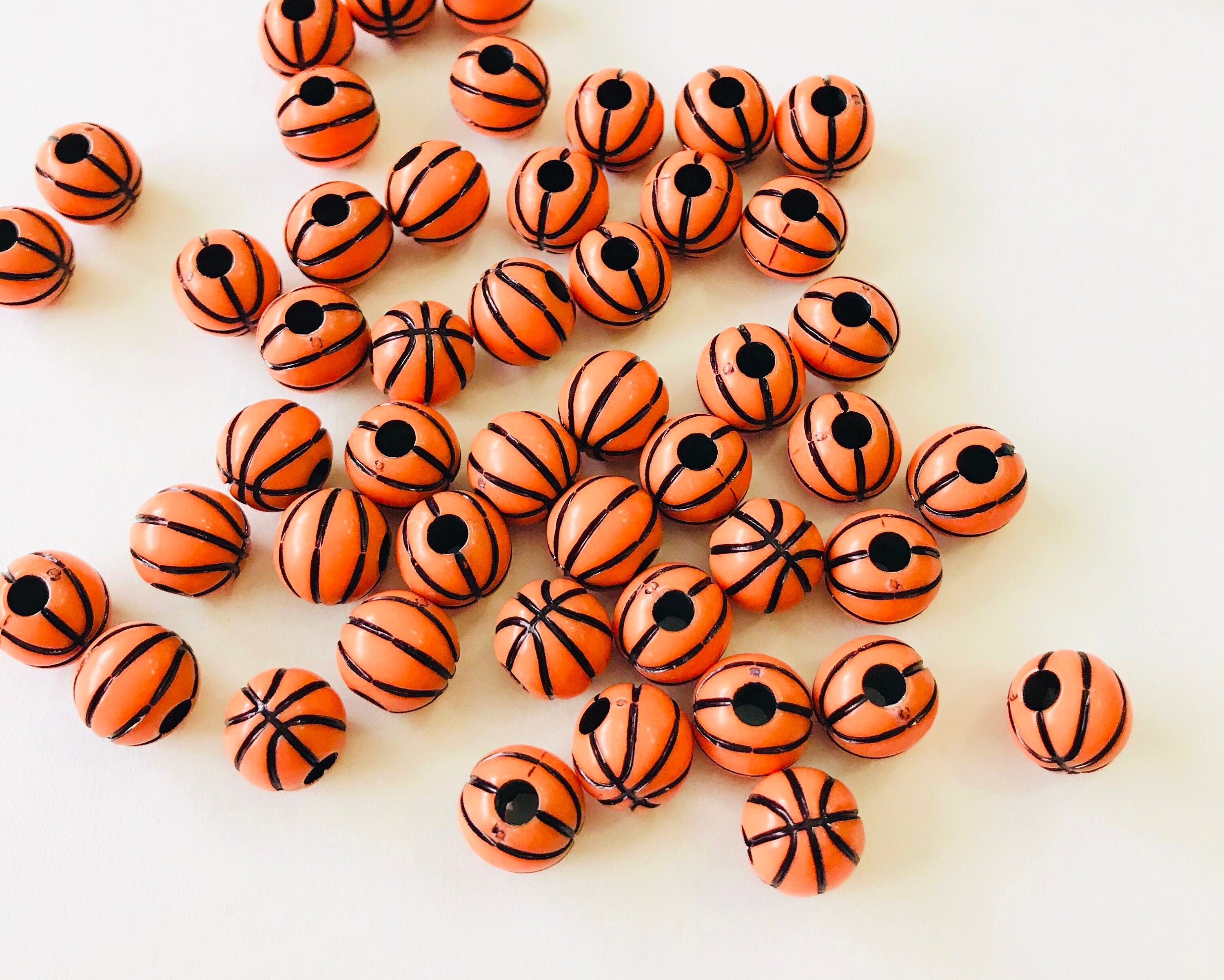 Basketball Beads-12mm Acrylic Spacer Beads For Sports Crafts | Etsy