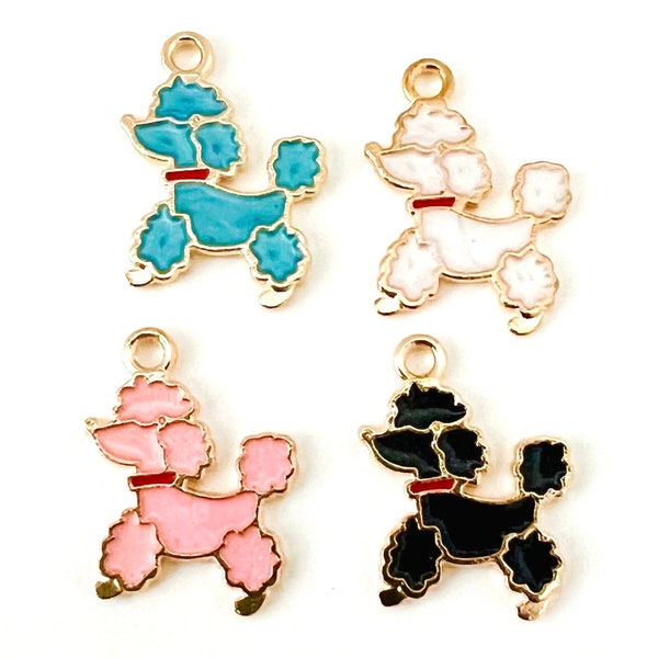 Poodle Dog Enamel Charms,Poodle Pendant Bulk