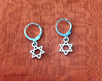 Star Of David Earrings,Jewish Star Earrings,Minimalist Earrings Gift For Her