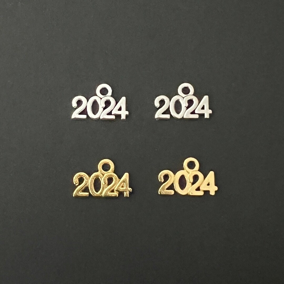 2024 Year Charms Bulkgraduation Charmsclass of 2024 Charms Etsy