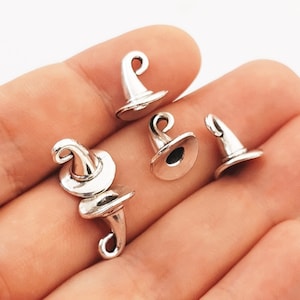 Witch Hat Charms-Halloween Witch Charms Antique Silver