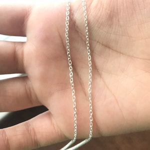 Silver necklace chain ,silver plated ,20inch jewelry making,dainty chain