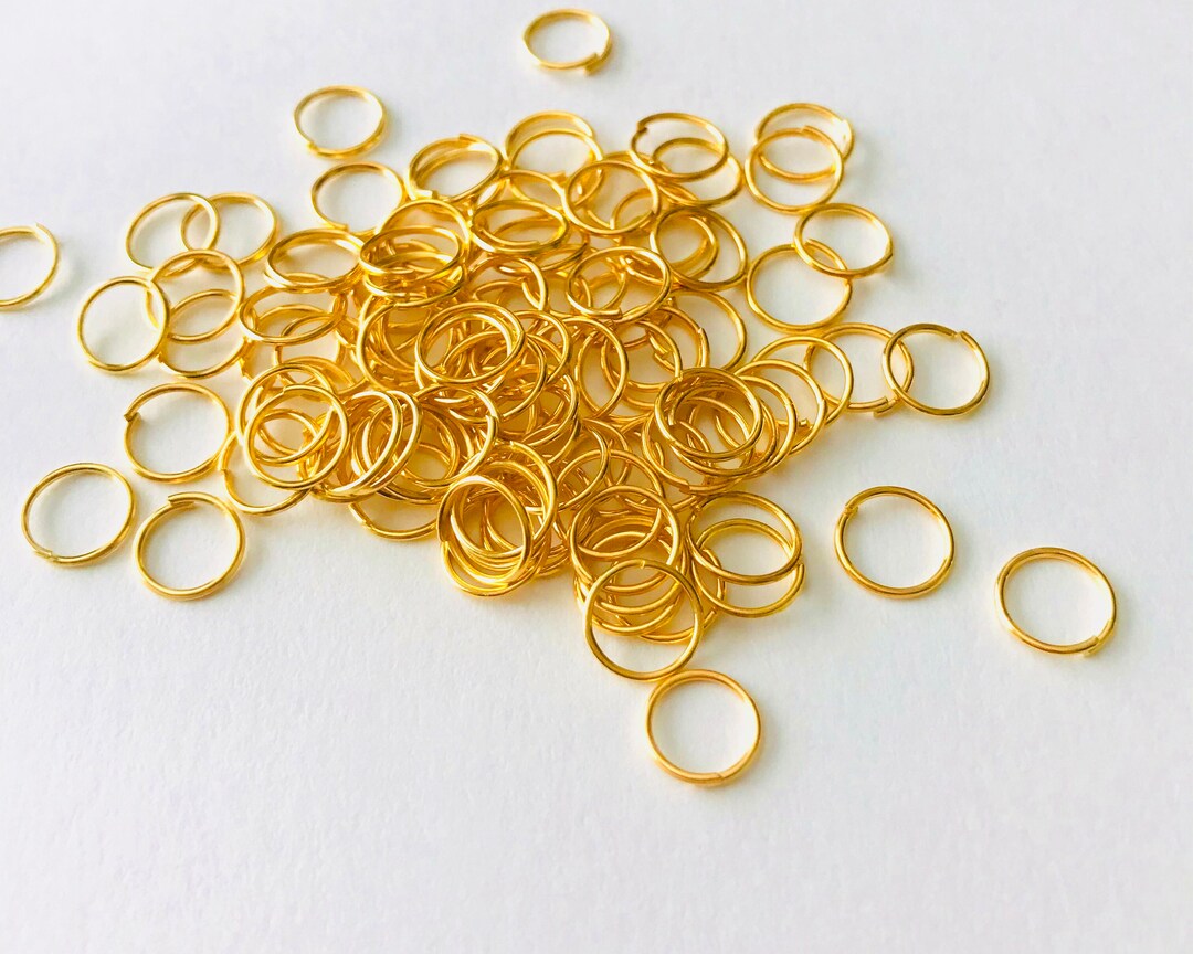 8mm Open Jump Rings Gold Plated for Jewelry Making100 Pcs Etsy