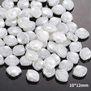 Pearl Seashell Beads,Acrylic Mermaid Shell Beads 13mm