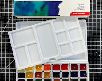 Watercolor Paint Set 24 Half Pans, ROSA Studio Watercolour Palette in Plastic Case for Artists