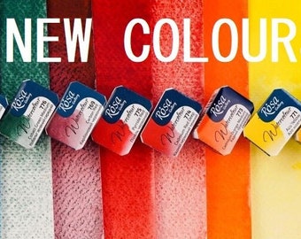2024 New WATERCOLOR Cuvettes Watercolor art paint full pans 2,5 ml artist paints selection make your set ROSA made in UKRAINE high quality