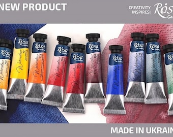 2024 New WATERCOLOR Tube art paint full pans 10 ml artist paints selection make your set ROSA made in UKRAINE high quality art supplies