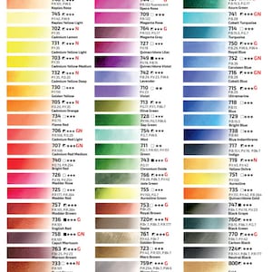 WATERCOLOR Cuvettes Watercolor art paint full pans 2,5 ml artist paints selection make your set ROSA made in UKRAINE high quality image 2
