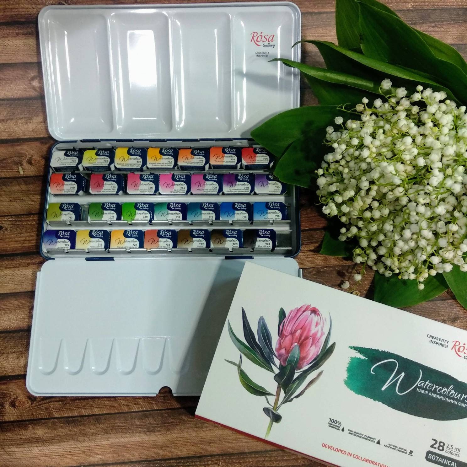 Watercolor Set ROSA GALLERY Professional Watercolors 2.5 ml Etsy