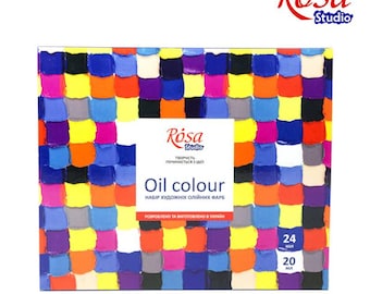 油絵具セット ウクライナ 24x20ml プロフェッショナルアーティスト油絵具チューブ 絵の具 アート 絵画 高品質 アート用品 Rosa Studio Nevskaya Palitra