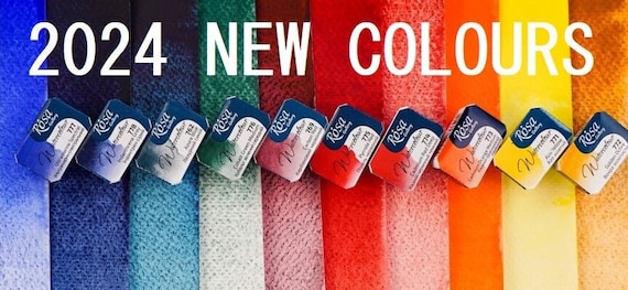 2024 New WATERCOLOR Cuvettes Watercolor art paint full pans 2,5 ml artist paints selection make your set ROSA made in UKRAINE high quality