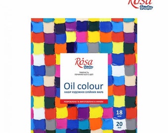 油絵具セット ウクライナ 18x20ml プロフェッショナルアーティスト油絵具チューブ 絵の具 アート 絵画 高品質 アート用品 Rosa Studio Nevskaya Palitra
