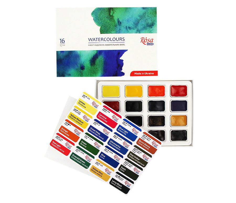 Artist's Watercolor White Nights Cuvettes 2.5 ml, 24 Colors