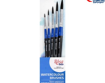 3/5Pcs Paint Brushes Set SQUIRREL Hair Wooden Handle Painting Brush Variety Style Short Rod Oil Natural Watercolor Pen Art Brush Set UKRAINE
