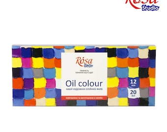 油絵具セット ウクライナ 12x20ml プロフェッショナルアーティスト油絵具チューブ 絵の具 アート 絵画 高品質 アート用品 Rosa Studio Nevskaya Palitra