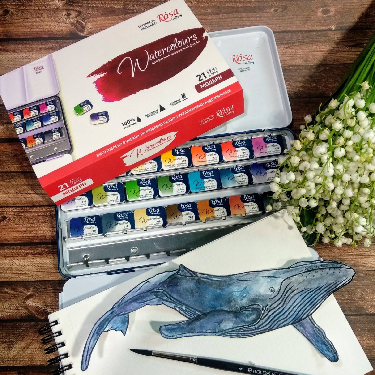 Watercolor Set ROSA GALLERY Professional Watercolors 2.5 ml Etsy