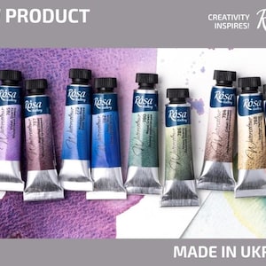 2025 New WATERCOLOR Tube art paint full pans 10 ml artist paints selection make your set ROSA made in UKRAINE high quality art supplies