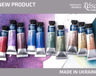 2025 New WATERCOLOR Tube art paint full pans 10 ml artist paints selection make your set ROSA made in UKRAINE high quality art supplies