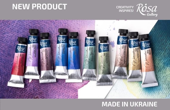 2025 New WATERCOLOR Tube art paint full pans 10 ml artist paints selection make your set ROSA made in UKRAINE high quality art supplies
