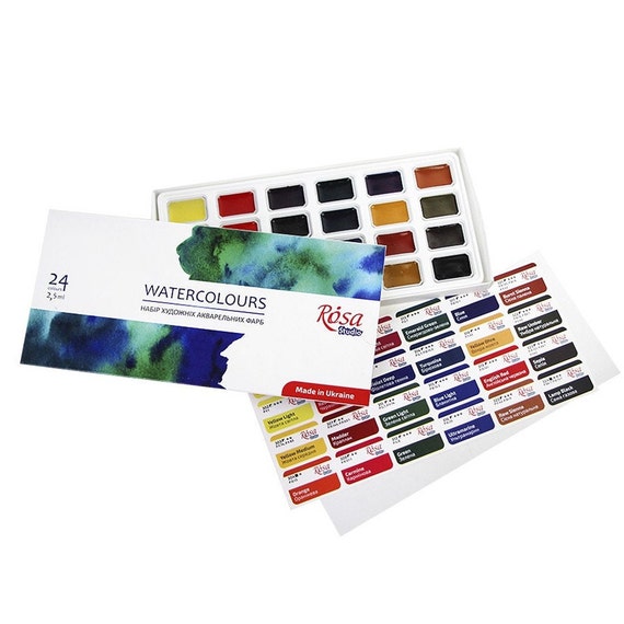 Watercolor Set STUDIO Watercolors 2.5 Ml Full Pans 24 Colors