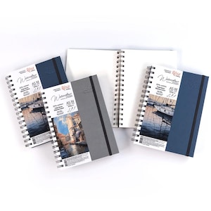 Cahier de croquis en papier AQUARELLE A5 5,8х8,3 pouces 32 feuilles 200 g/m², 25 % coton, peintures aquarelles à grain fin, fournitures d'art, idéales pour la galerie Rosa