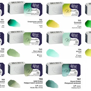 WATERCOLOR Cuvettes Watercolor art paint full pans 2,5 ml artist paints selection make your set ROSA made in UKRAINE high quality image 7