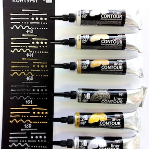 ROSA Talent 140-181 acrylic Cerne Relief OUTLINER for VITRAIL diy project 20ml Paints Glass art and Decor on Ceramic Plastic Metal Fabric