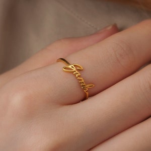 Personalized Name Ring - Mother's Name Ring - Dainty Name Ring - Stackable Name Rings - Name Jewelry for Women - Personalized Gifts for Mom