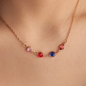 Family Birthstone Necklace - Custom Birth Stone Necklace - Mom Grandma Necklace Gift - Personalized Gifts - Birthstone Jewelry for Women