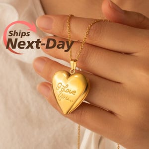 Custom Heart Necklace with Photo - Heart Locket Necklace - Family Photo Locket - Personalized Gift for Mom Grandma - Mother&#39;s Day Gift