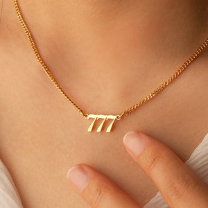 Angel Number Necklace - Custom Number Necklace - Lucky Numbers Necklace - Custom Date Year Necklace - Personalized Gift - Number Jewelry