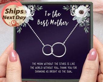 Custom Gifts For Mom - infinity Necklace for Mom - Mothers Day Gifts - Best Mom Ever Gift - Personalized Mom Gift From Daughte -Mom Necklace