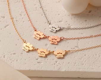 Engraved Paw Print Bracelet - Gift for Pet Lovers - Pet Memorial Jewelry - Pet Name Bracelet - Pet Keepsake Gift - Dog & Cat Mom Bracelet