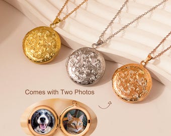 Mom Christmas Gift - Custom Locket Necklace with Photo - Photo Locket Necklace - Personalized Gifts for Her - Mom Necklace -Memorial Jewelry