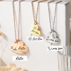 Handwriting Heart Necklace - Actual Handwriting Necklace - Memorial Handwriting Jewelry - Mother&#39;s Necklace Gift - Personalized Gift for Mom