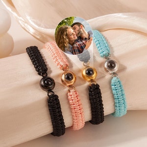 Personalized Photo Projection Bracelet - Memorial Photo Bracelet - Couple Bracelets - Boyfriend Bracelet Gift - Anniversary Gift For Him